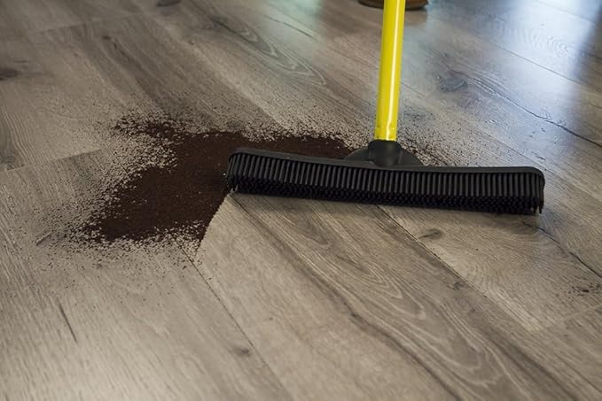 FURemover Pet Hair Removal Rubber Broom, 58" Telescopic Handle