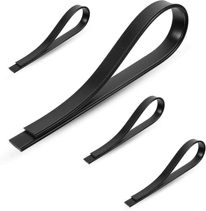 Boao 4 Pieces Replacement Squeegee Rubber Blade 18 Inch Refill Silicone Replacement Rubber Squeegee for Windows, Glass, Shower Doors Household Cleaning
