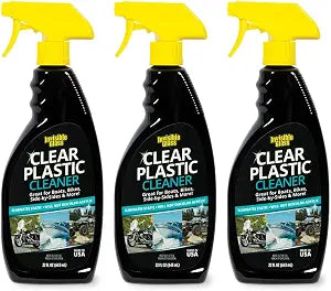Invisible Glass 92084-3PK Clear Plastic Cleaner for Cars, Motorcycles, RVs, Boats, Helmet Visors, Golf Carts, Acrylic an