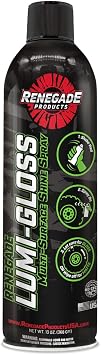 Renegade Products Lumi-Gloss Aerosol High Shine Spray for Plastics, Tires, Undercarriage & More, 13 Oz