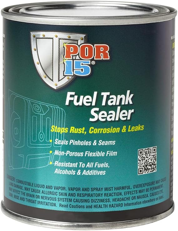 POR-15 Fuel Tank Sealer, Stops Rust, Corrosion and Leaks, Resistant to All Fuels, Alcohols and Additives, 128 Fluid Ounc