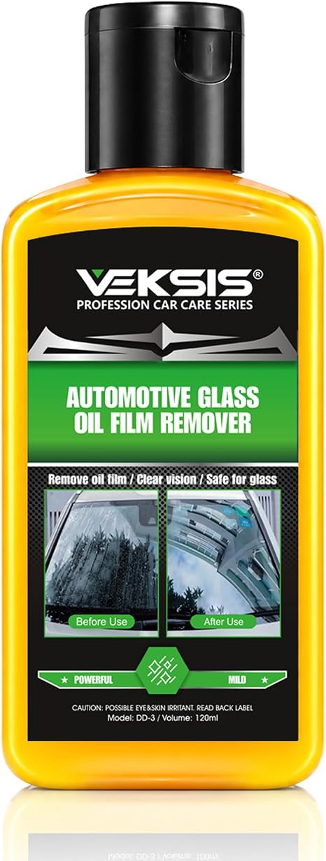 Automotive Glass Oil Film Remover – 120ml Car Windshield Oil Film Cleaner, Streak-Free Glass Polish for Cars Trucks SUVs