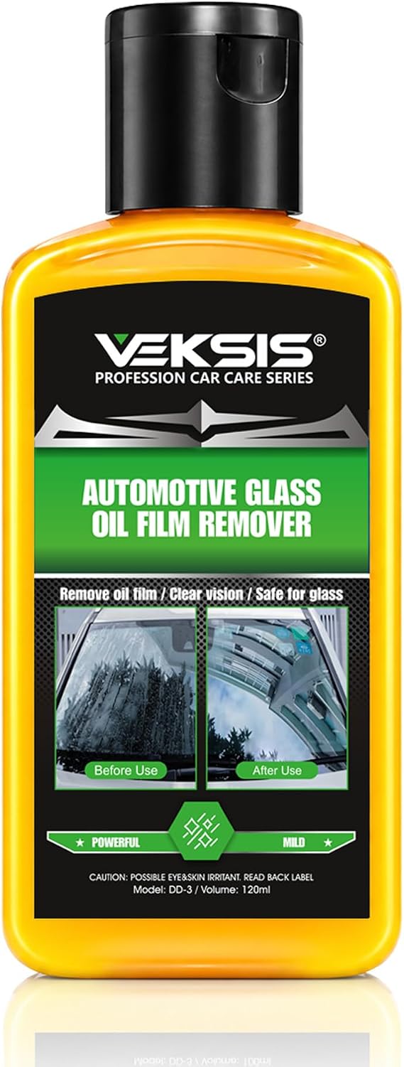Automotive Glass Oil Film Remover – 120ml Car Windshield Oil Film Cleaner, Streak-Free Glass Polish for Cars Trucks SUVs
