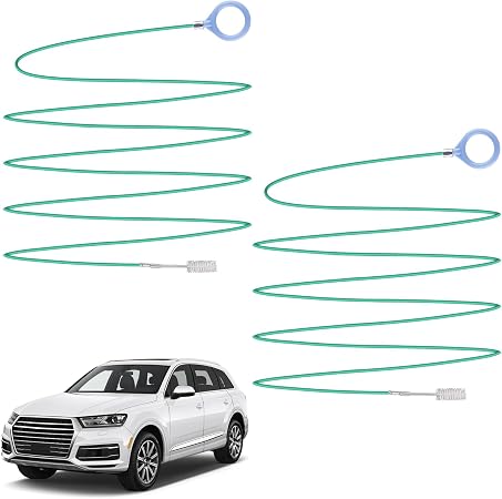 lasuroa 9.84ft 2pcs Auto Sunroof Drain Cleaning Tool, Flexible Sunroof Drain Line Cleaner Tube Cleaning Brush Long Slim 