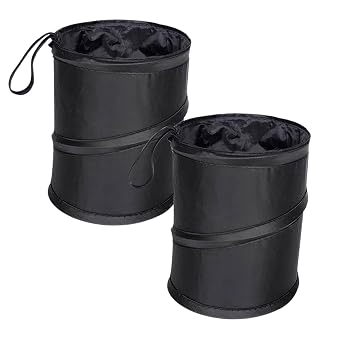 PUXING 2PCS Car Trash Can - Mini Collapsible Pop-up Car Garbage Can