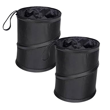 PUXING 2PCS Car Trash Can - Mini Collapsible Pop-up Car Garbage Can
