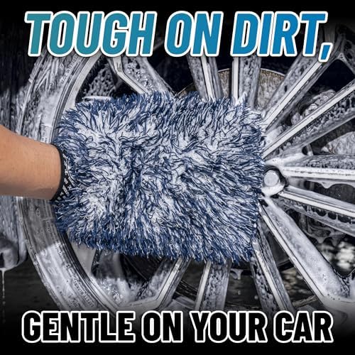 The Dually Dual-Fiber Wet-Dry Microfiber Wash Mitt, 2 Pack