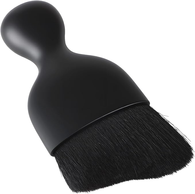 Car Detailing Brush, Soft Bristle Cleaning Brush, Scratch-Free Auto Duster Tool for Dashboard, Air Vents, Leather & Interior Cleaning (Black)