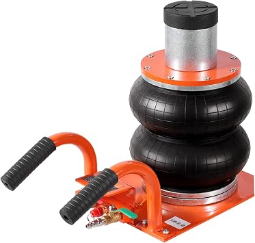 VEVOR Air Jack 3 Ton/6600 lbs Two Bag, Space-Saving Lifting up to 14.3" with 6 Steel Tubes & Thick Rubber Pad, Heightene