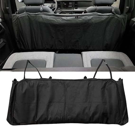 D-Lumina Soft Top Window Storage Bag - Compatible with Ford Bronco 4-Door 2021 2022 2023 2024 2025 2026 - Rearseat Stora