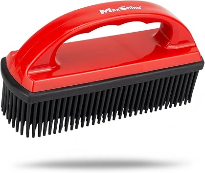 Maxshine Universal Car Carpet Lint & Hair Removal Brush - Electrostatic Rubber Bristles - Efficiently Removes Pet Hair f