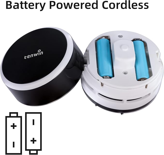 tenwin Mini Vacuum Cleaner, Portable Desktop Vacuum Cordless, Handheld Dust Sweeper Battery Operated, Low Noise and Strong Suction for Home/Office/School/Car/Keyboard(Battery not Include)