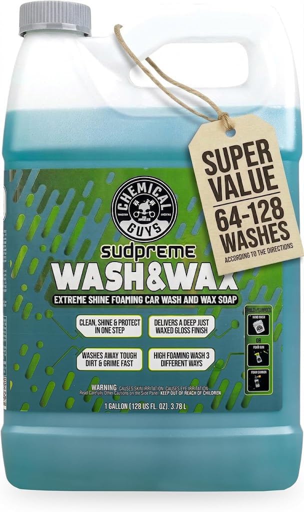 Sudpreme Wash & Wax High Suds Carnauba Car Soap, 1 Gallon