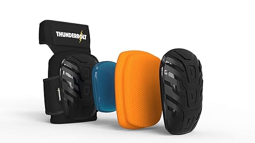 Thunderbolt Knee Pads for Women for Work for Flooring, Gardening, Cleaning, Tile Work, with Comfortable Gel Cushion and Anti-Slip Straps