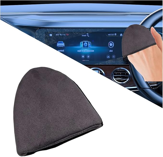 Triangle Car Touch Screen Cleaner Cloth, Microfiber Cleaning Pad Car Cleaning Wipes, Vehicle Screen Cleaner Tool Car Interior Cleaning Cloth for Car Dashboard Display Electronic Devices (Triangle)