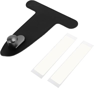 1 Pcs Universal Car Storage Hooks for Most Car, SUV, Truck Front Passenger Glove Box Hook Sturdy Faux Leather Black 6.38