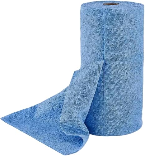 Microfiber Cleaning Cloth Roll, 20 Pack Reusable Tear Away Towels, 9.8" x 9.8", Cleaning Supplies Dish Rags Ultra Absorb