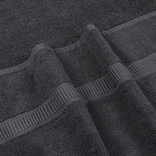 Jumbo Bath Sheets, 2 Pack, 35x70 in, 600 GSM Cotton, Grey