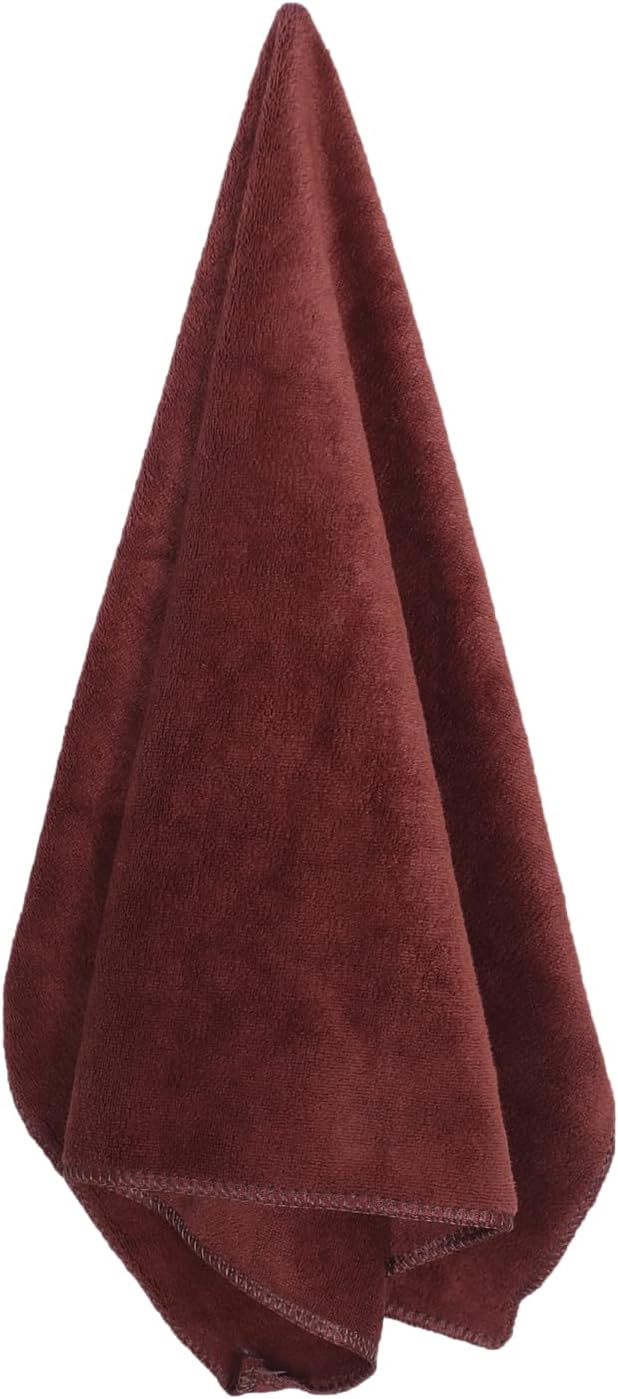 Kuber Industries Cleaning Cloths|Highly Absorbent Microfiber Towels for Kitchen, Car, Window, 24 x 16 inches (Brown)