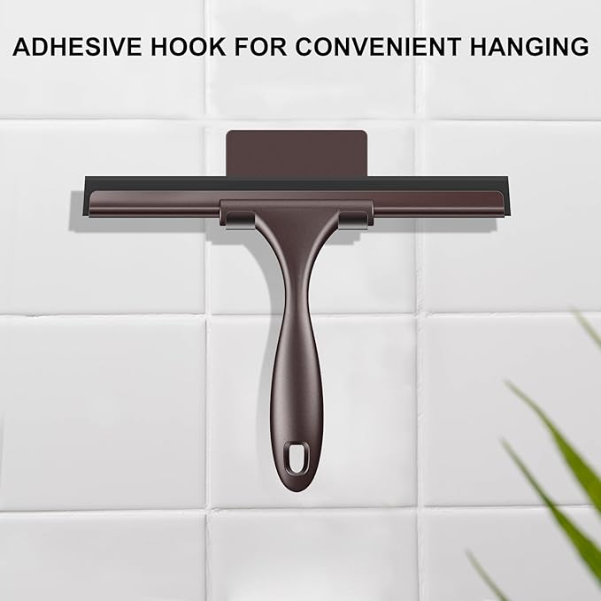 SetSail Squeegee for Shower Glass Door Stainless Steel Shower Squeegee for Glass Doors All-Purpose Window Squeegee for Car Windshield Cleaning 10 Inches