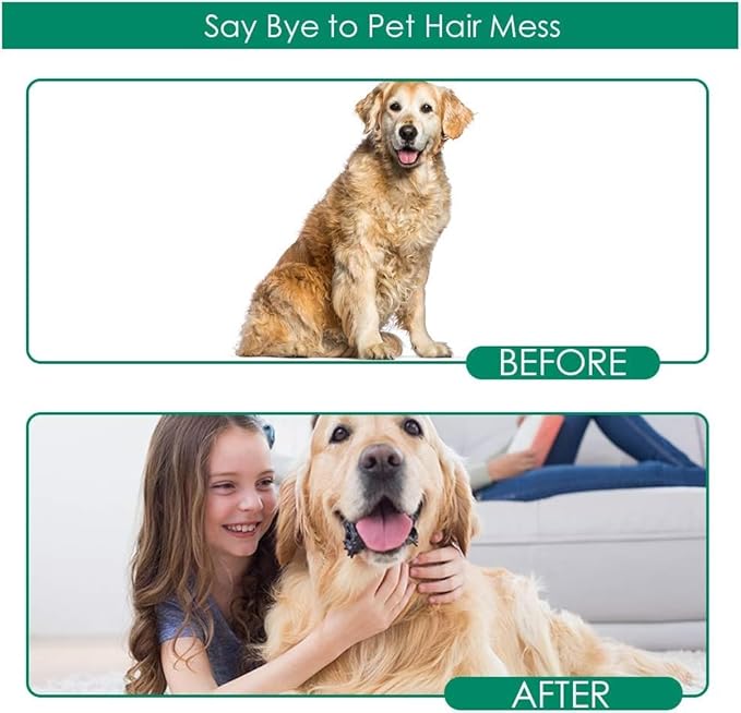 Pet Hair Remover Glove - Gentle Pet Grooming Glove Brush - Deshedding Glove - Massage Mitt with Enhanced Five Finger Design - Perfect for Dogs & Cats with Long & Short Fur - 1 Pack (Right-hand), Green
