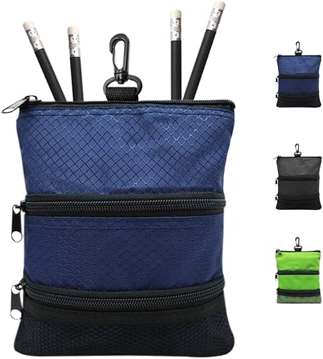 FINGER TEN Golf Pouch Bag with 4 Golf Pencil Set
