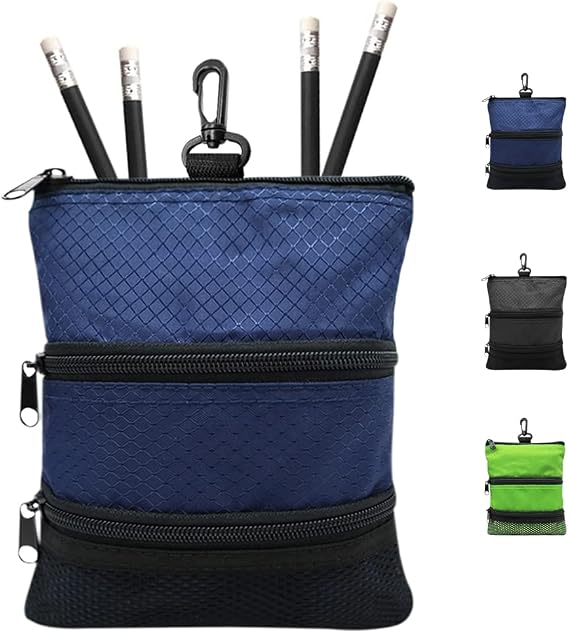 FINGER TEN Golf Pouch Bag with 4 Golf Pencil Set
