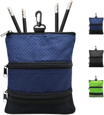 FINGER TEN Golf Pouch Bag with 4 Golf Pencil Set