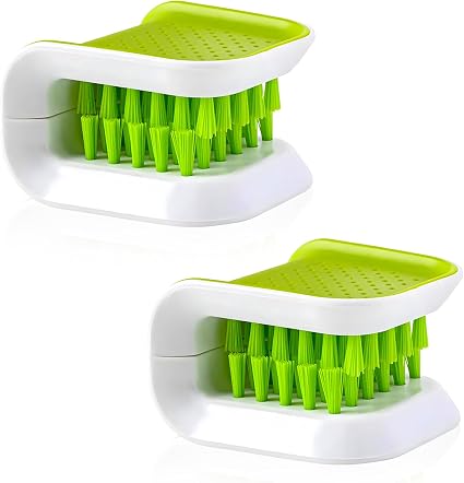 2 PCS Car Seat Belt Cleaning Brush, Nonslip U-Shaped Safety Belt Washing Tool with Double-Sided Bristles, Closeable Seat