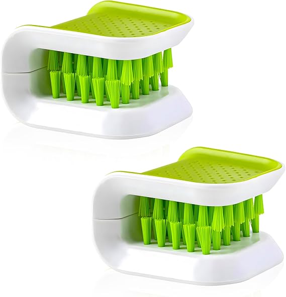 2 PCS Car Seat Belt Cleaning Brush, Nonslip U-Shaped Safety Belt Washing Tool with Double-Sided Bristles, Closeable Seat
