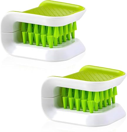 2 PCS Car Seat Belt Cleaning Brush, Nonslip U-Shaped Safety Belt Washing Tool with Double-Sided Bristles, Closeable Seat
