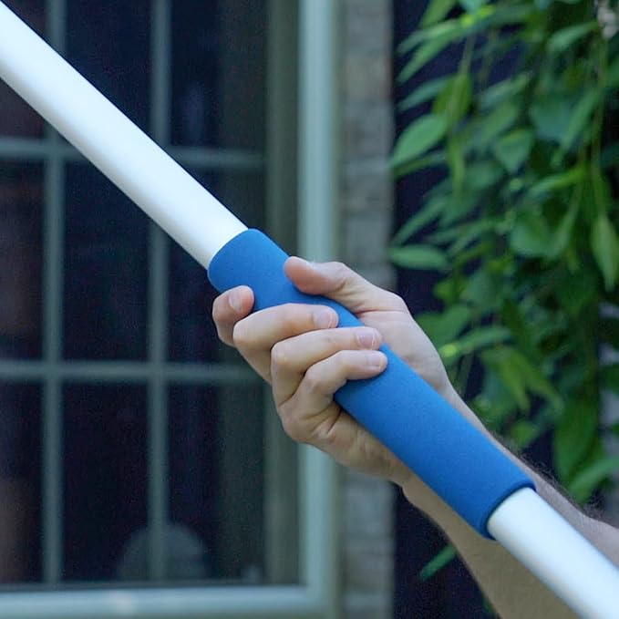 Unger Professional Connect and Clean 7’-24’ Aluminum Telescopic Extension Pole with Locking Cone and Quick-Flip Clamp, Indoor and Outdoor Use, Compatible with Cleaning Tool Attachments