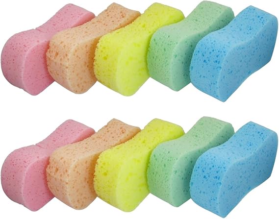 Lantee Large Sponges - Big 10 Pcs High Foam Cleaning Washing Sponge Pad for Car, Household Cleaning and Water Games, 8.5
