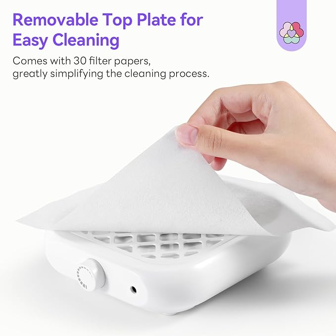 SAVILAND Nail Dust Collector:1000PA Dust Collector 5X Stronger Acrylic Dust Collector Nail Tech & Powerful Suction Nail Vacuum Dust Collector for Nail Tool 6000 RPM Nail Tech Must Have for Home Use