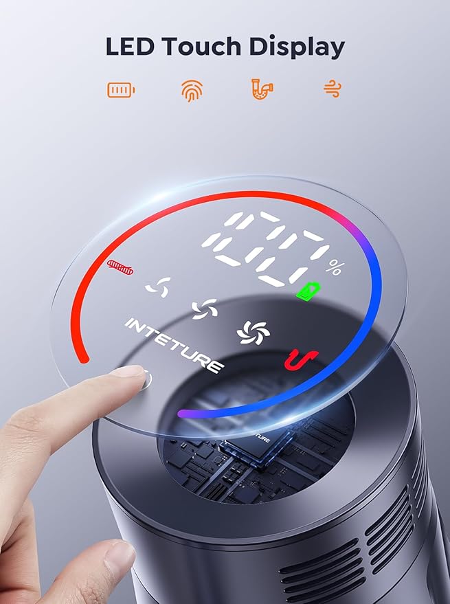 Cordless Vacuum Cleaner, 650W 55Kpa 70Mins Vacuum Cleaners for Home with Auto Mode/LED Display, Self-Standing Cordless Stick Vacuum Lightweight,Rechargeable Cordless Vacuum for Pet Hair/Carpet/Floors