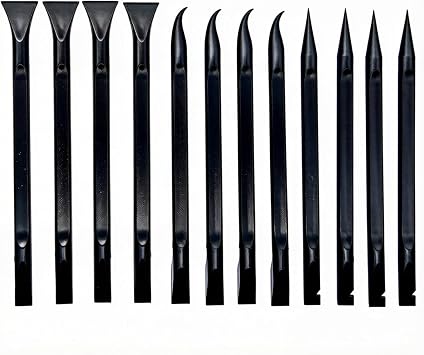 3 Different Cleaning Heads Car Beauty kit, 12Pack No-Scratch Plastic Scraper Tool Car Cleaning kit, Easy to Clean Small 