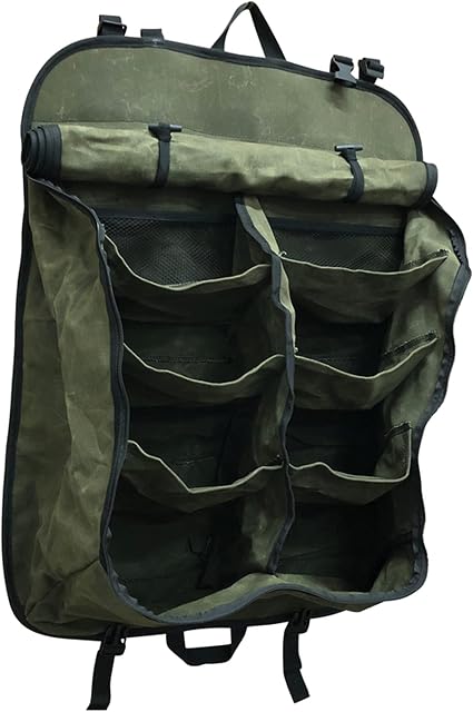 Overland Vehicle Systems Camping Gear Storage Bag - #16 Waxed Canvas - Infused with Paraffin Wax Waterproofing - 8 Stora