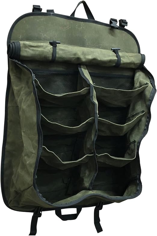 Overland Vehicle Systems Camping Gear Storage Bag - #16 Waxed Canvas - Infused with Paraffin Wax Waterproofing - 8 Stora