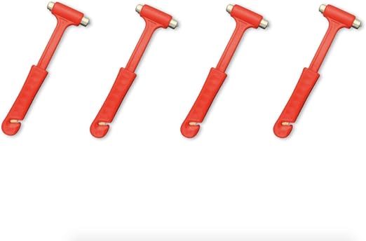 Life Saver Car Seat Belt Cutter & Instant Window Break Hammer - Escape A Fire Burning Or Water Sinking Emergency (4-Pack