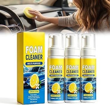 4-in-1 Multi-Enzyme Foam Cleaner, 2026 New Foam No-Rinse Cleaner, All-Purpose Foam Cleaning Spray, For Car Interior, Kit