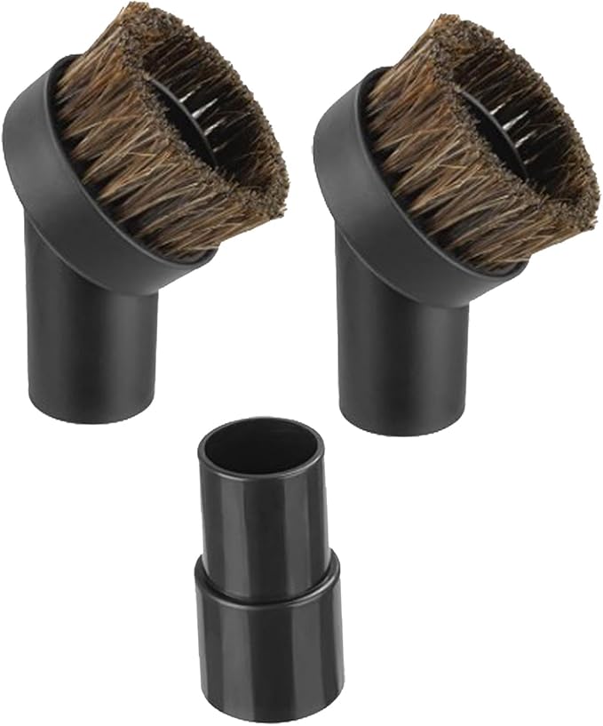 3PCS Horse Hair Brush Vacuum Attachment Set For Shark Vacuum Attachment, Vacuum Brush Attachment For Multiple Household Vacuum Cleaners, 1 1/4" Vacuum Attachments Included