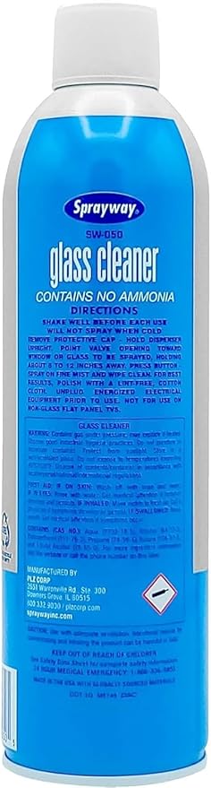 Sprayway Glass Cleaner with Foaming Spray for a Streak-Free Shine for Home and Automotive Use, 19 oz., Pack of 12