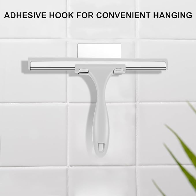 SetSail Shower Squeegee for Glass Doors All-Purpose Squeegee for Shower Glass Heavy Duty Window Squeegee with Hook for Tile, Sink, Mirror, Car Windshield Cleaning 10 Inches