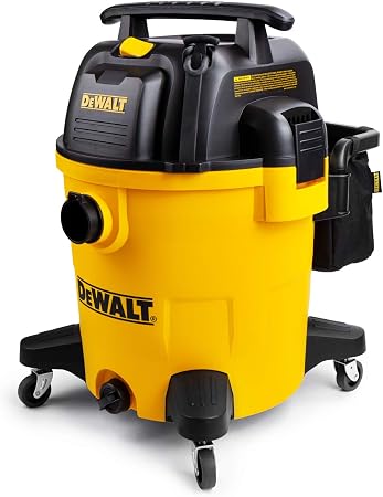 DEWALT 12 Gallon Poly Wet/Dry Vac, 5.5 HP Shop Vacuum Wet Vacuum Cleaner for Workshop, Jobsite, Commericial Area, Large 