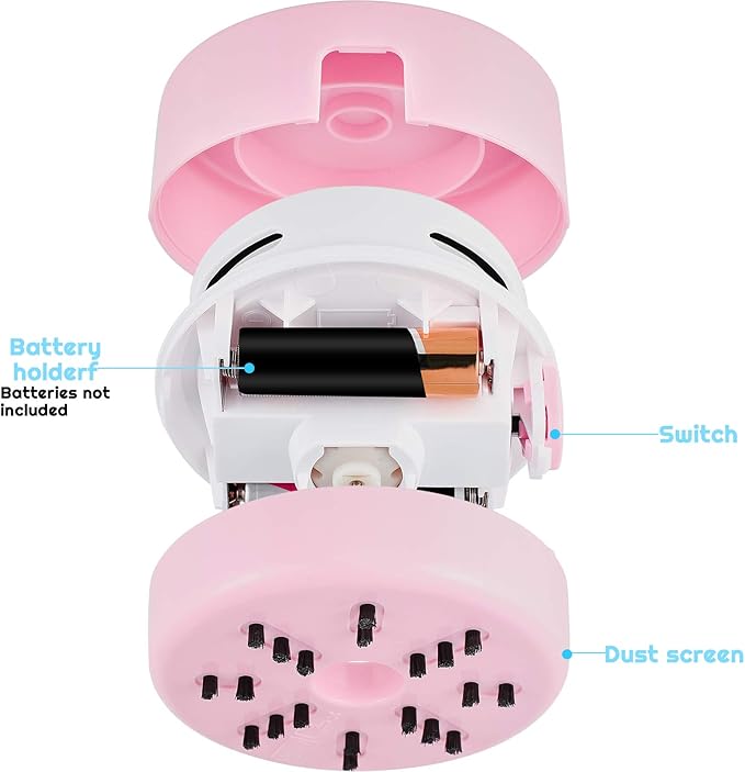 Honoson 2 Pcs Diamond Painting Tool Drill Quicker Picker for Spilled Diamonds 5d Painting Accessories Vacuum Cleaner Mini Table Desktop Sweeper Organizer Clean Art Beads Crumb(Pink, Blue)