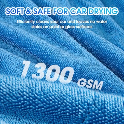 Car Drying Towel, 48”x24” Extra Large Microfiber Car Cleaning Towel