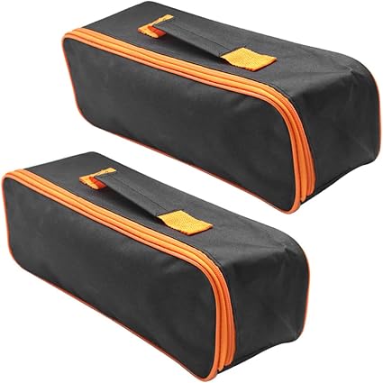 TEHAUX 2pcs Portable Vacuum Cleaner Storage Bag Kit Organizer for Car Accessories Design for Automotive Home Use Black