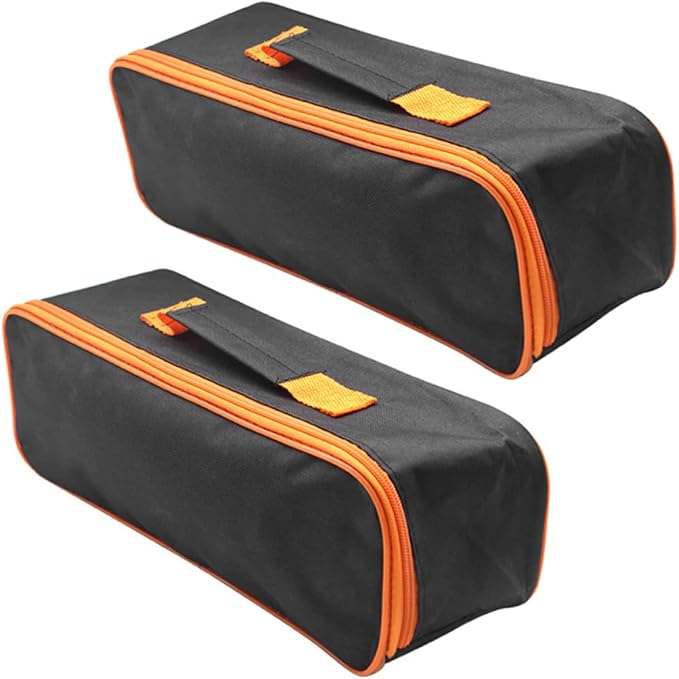 TEHAUX 2pcs Portable Vacuum Cleaner Storage Bag Kit Organizer for Car Accessories Design for Automotive Home Use Black