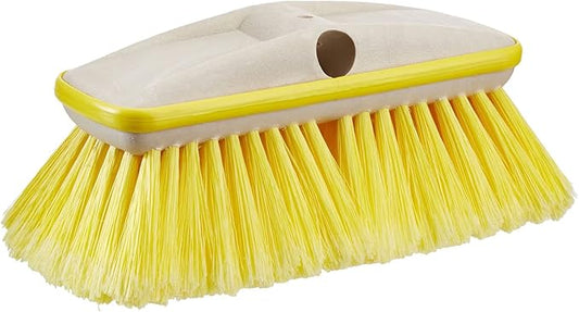 STAR BRITE Premium 8" Soft Brush Head W/Bumper - Dual Connections Fit Either Standard 3/4" Threaded Poles or Extend-A-Brush Handles (Soft) (Yellow) (040161)