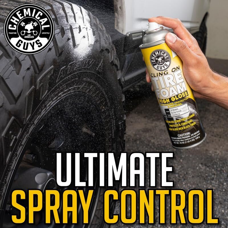 Cling On Tire Foam 3-in-1 Cleaner, Dressing & Shine, 16 oz (Pack of 2)